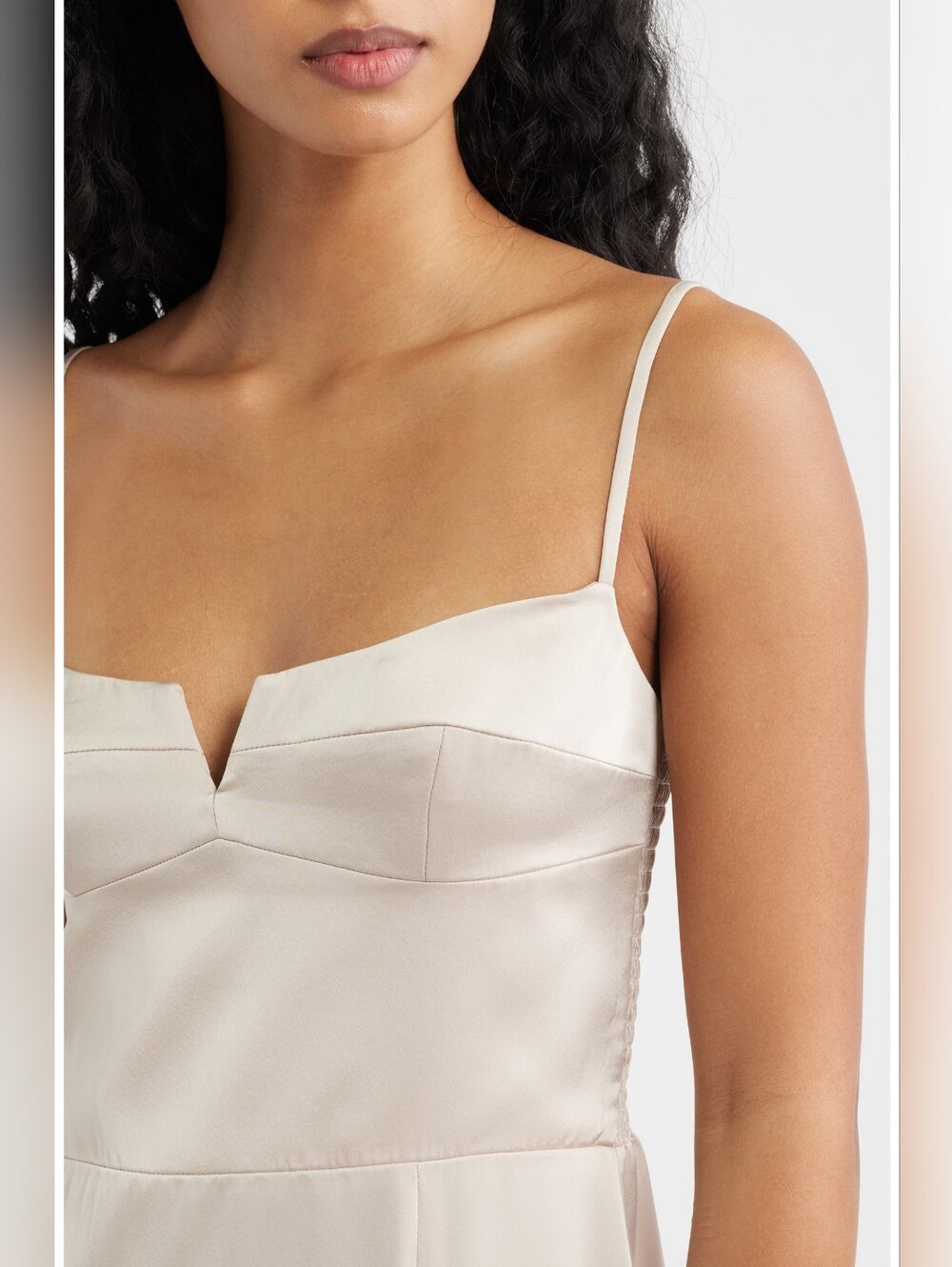 NWT Amanda Uprichard "Lyra" Structured Bustier Bodice Satin Pencil Dress -Sz Med - Picture 5 of 6